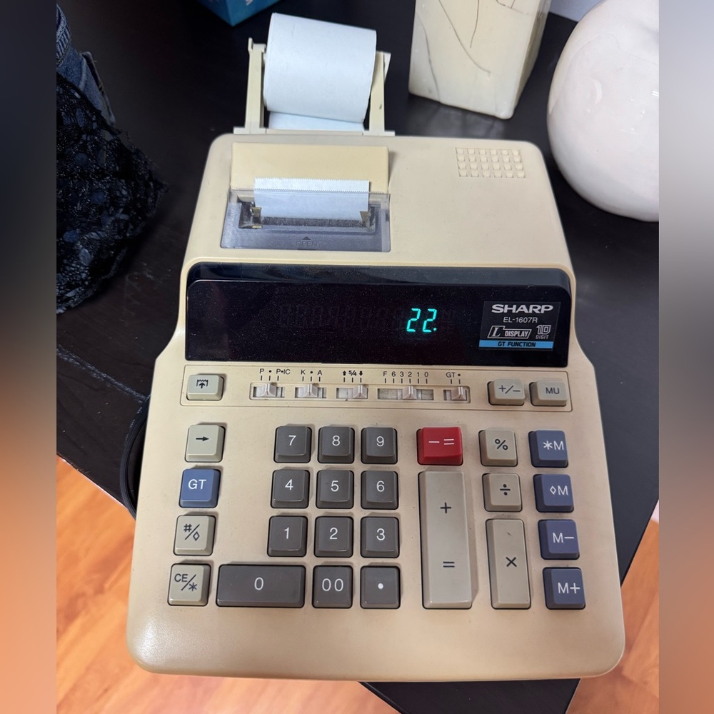Sharp vintage large Desktop Calculator